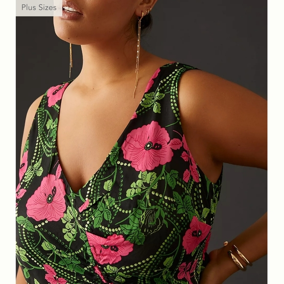 NWT Anthropologie Maeve floral cinched dress XS - Picture 6 of 8